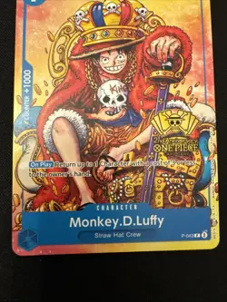Monkey.D.Luffy (2nd Anniversary Stamped Promo) P-043 One Piece Promo Regular NM - Image 3