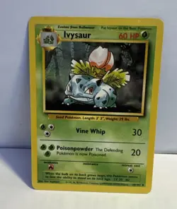Pokemon TCG Ivysaur Base Set, Card 30/102, Regular LP Condition - Image 1