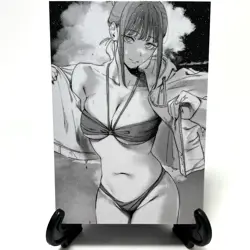 Chainsaw Man Makima Sexy Bikini Anime Waifu Girl Doujin Lewd Goddess Art Card - Image 1
