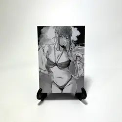 Chainsaw Man Makima Sexy Bikini Anime Waifu Girl Doujin Lewd Goddess Art Card - Image 2