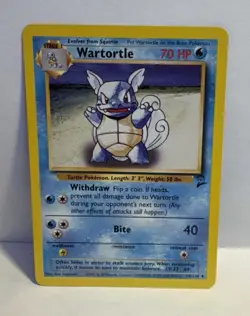 Pokemon TCG Wartortle Base Set 2 Unlimited Uncommon Card 63/130 - Image 1