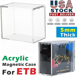 Pokemon Magnetic Booster Box Acrylic Case! Pokemon Card Protective Display! - Image 1