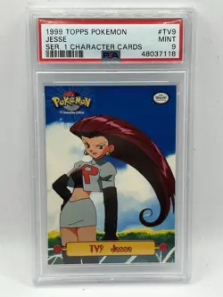 1999 JESSE #TV9 TOPPS POKEMON SERIES 1 CHARACTER CARDS PSA 9 🍒🫦 Pop 21 - Image 1