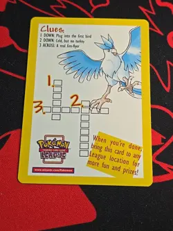 Legendary Birds Crossword WOTC Black Star Promo Insert Card Pokemon TCG Vintage - Image 2