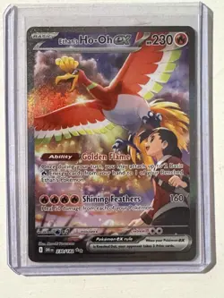 Pokemon TCG Ethan's Ho-Oh EX Card 230/182 Sir Destined Rivals English Edition - Image 1