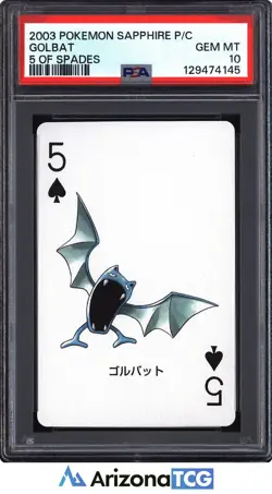 Pokemon 2003 Golbat 5 Spades Pokemon Sapphire Playing Cards Japanese PSA 10 - Image 1