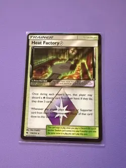 Pokemon Prism Star Heat Factory 178/214 Sun Moon Lost Thunder Holo Card 2018 - Image 1