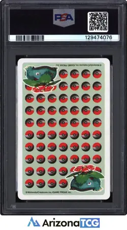 Pokemon Stadium 1998 Ivysaur Queen Spades Green Playing Card Japanese PSA 10 - Image 2
