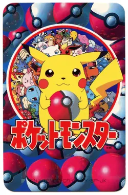 1998 Vintage Kingler/Voltorb 9 of Diamonds Pokemon Televi-kun Poker Playing Card - Image 3
