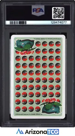 Pokemon Stadium 1998 Venusaur King Of Spades Green Playing Card Japanese PSA 6 - Image 2