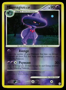 Pokemon Card - Mismagius Diamond and Pearl 10/130 Reverse Holo Rare - Image 1