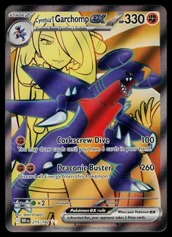 Pokemon Card - Cynthia's Garchomp ex Destined Rivals 215/182 Ultra Rare - Image 1