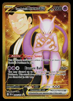 Pokemon Card - Team Rocket's Mewtwo ex Destined Rivals 240/182 Secret Rare - Image 1
