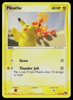 Pokemon Card - Pikachu POP Series 2 16/17 Common - Image 1