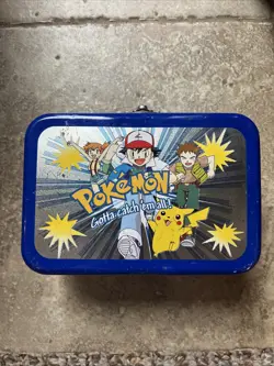 1998 Pokemon Gotta Catch Em All Collectors Tin Card / Mini Lunch Box USED - Image 1