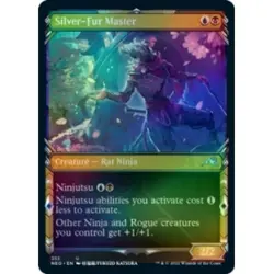 FOIL SILVER-FUR MASTER (SHOWCASE) X4 Kamigawa: Neon Dynasty NEO Magic MTG CARD - Image 1