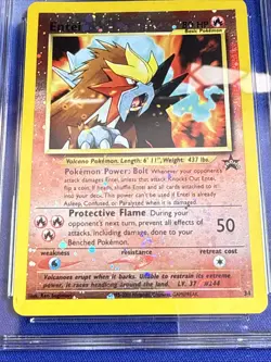 CGC 10 PRISTINE Entei 2001 Black Star Movie Promo 34 Reverse Holo Pokemon Card - Image 4