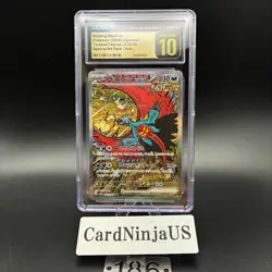 CGC PRISTINE 10 Roaring Moon ex SAR 218/187 SV8a Terastal Fest ex Pokemon Card - Image 1
