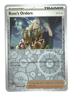 Boss’s Orders Reverse Holo #172 Paldea Evolved Pokemon Trainer Card Giovanni - Image 1
