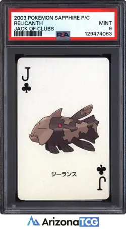 Pokemon 2003 Relicanth Jack Of Clubs Pkmn Sapphire Playing Cards Japanese PSA 9 - Image 1