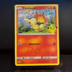 Pokemon Card Cyndaquil 10/25 McDonalds 25th Anniversary Holo NM - Image 1