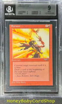 MTG Alliances 1996 Burnout BGS 9.0Q (Quad) MINT Silver Age Iconic Staple - Image 1