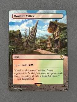 Mossfire Valley MTG Final Fantasy Commander Hand Painted Full Altered Art Tentz - Image 1