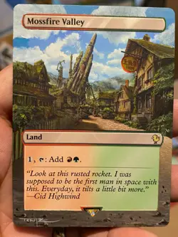 Mossfire Valley MTG Final Fantasy Commander Hand Painted Full Altered Art Tentz - Image 2