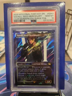 Squall, Seed Mercenary Borderless Surge Foil Final Fantasy MTG Psa 10 - Image 1