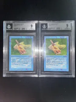 MTG Fishliver Oil (Dark & Light) BGS 9Q++ Arabian Nights 1993 Graded NM - Image 2