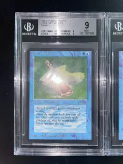 MTG Fishliver Oil (Dark & Light) BGS 9Q++ Arabian Nights 1993 Graded NM - Image 3