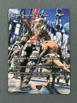 Captain Lannery Storm MTG Final Fantasy Hand Painted Borderles Altered Art Tentz - Image 1