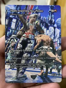 Captain Lannery Storm MTG Final Fantasy Hand Painted Borderles Altered Art Tentz - Image 2