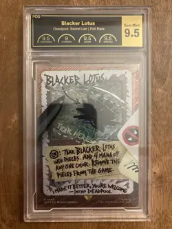 GEM MINT PCG 9.5 MTG Deadpool Secret Lair #869 Blacker Lotus 2025 - Image 1