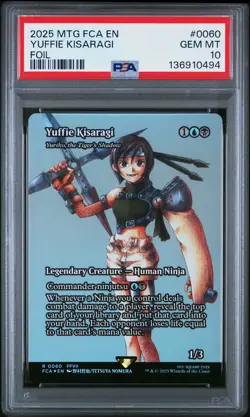 2025 MTG FINAL FANTASY THROUGH THE AGES FOIL #0060 YUFFIE KISARAGI PSA 10 - Image 1