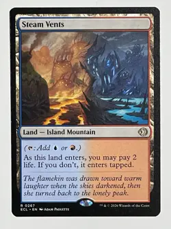 Steam Vents - Regular - Lorwyn Elciped - Rare Land - MTG Magic the Gathering - Image 1