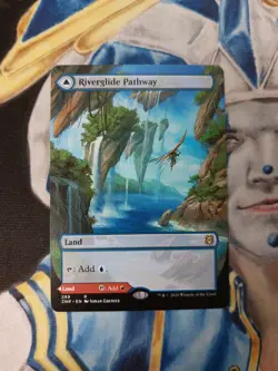 Riverglide Pathway / Lavaglide Pathway Borderless MTG Zendikar Rising Rare NM x1 - Image 2