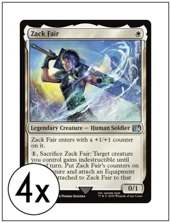 4x Zack Fair, Final Fantasy, Magic MTG NM - Image 1