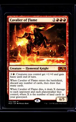 2019 MTG Magic The Gathering M20 Core Set 2020 #125 Cavalier of Flame - Image 1