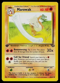 Pokemon Card - Marowak Jungle 39/64 Uncommon 1st Edition - Image 1