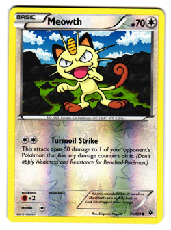 Pokemon TCG XY Fates Collide - Meowth Common Reverse Holo (LP) - Image 1