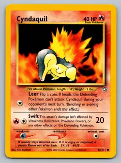 Pokemon TCG Neo Genesis Cyndaquil (56) 056/111 - Image 1