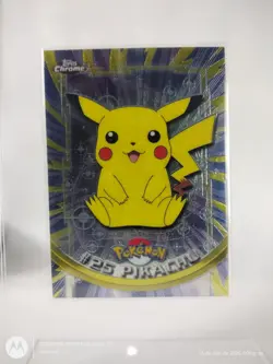 1999 Topps Chrome Pokemon Pikachu - Vintage - Original - Holo Style - Image 1
