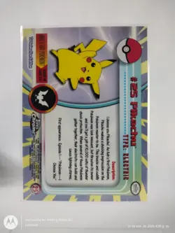 1999 Topps Chrome Pokemon Pikachu - Vintage - Original - Holo Style - Image 2