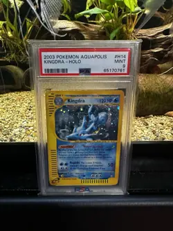 2003 Pokemon Aquapolis #H14 Kingdra - Holo PSA 9 Graded low pop - Image 2