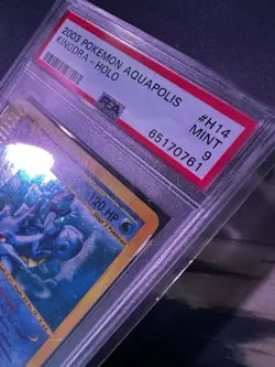 2003 Pokemon Aquapolis #H14 Kingdra - Holo PSA 9 Graded low pop - Image 4