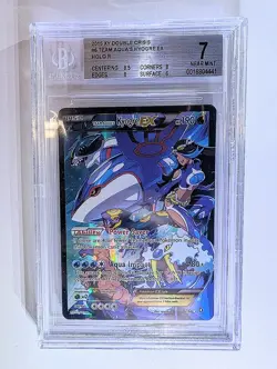 2015 POKEMON XY DOUBLE CRISIS #6/34 TEAM AQUA'S KYOGRE EX FA ULTRA RARE BGS 7 - Image 1