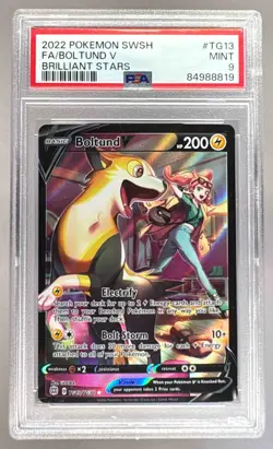 8819 Boltund V 2022 Pokemon Sword & Shield Brilliant Stars #TG13 PSA 9 - Image 1