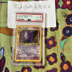 Pokemon TCG 1999 Gengar Fossil Holofoil Card 5/62 PSA 6 - Image 1