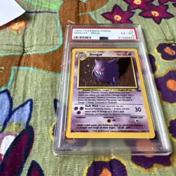 Pokemon TCG 1999 Gengar Fossil Holofoil Card 5/62 PSA 6 - Image 2